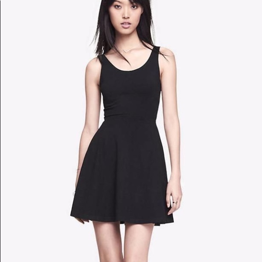 Express Xs Black Skater Dress
